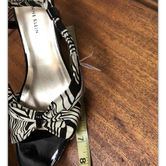 Anne Klein, sandals, black/white, heels, size8.5.: - Picture 11 of 11